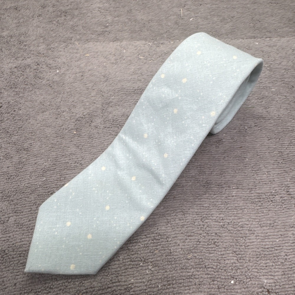 J Crew Linen Neck Tie Light Blue Beach Wedding Classic Summer Event Easter